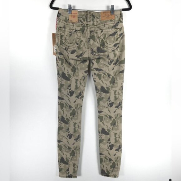 NWT TRUE RELIGION GARDEN CAMO SUPER SKINNY Distressed‎ Mid Rise Jeans Size 27 - Picture 6 of 16